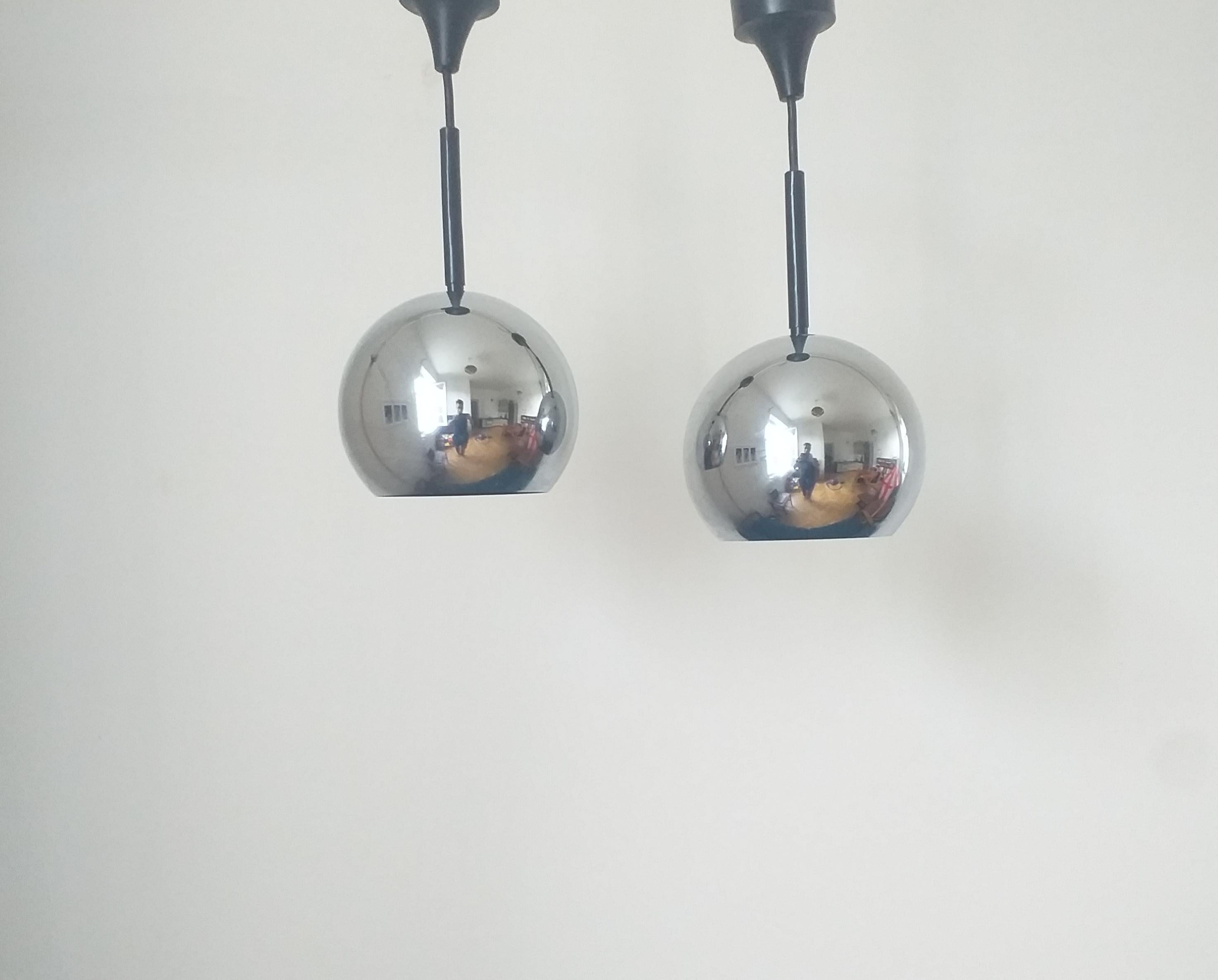 Pair of Mid Century Pendants Staff Leuchten, Motoko Ishii, Germany, 1970s  For Sale 4