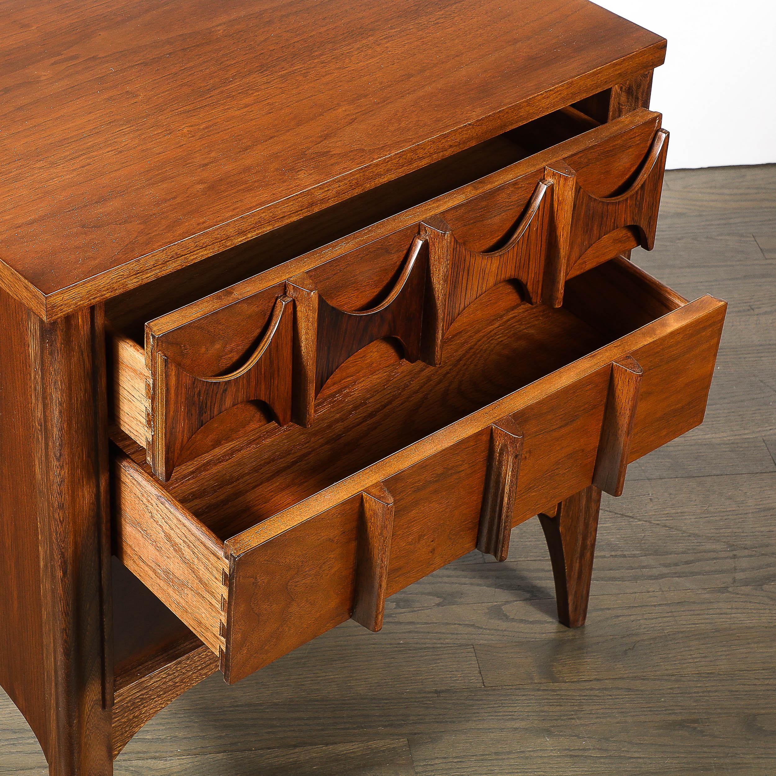 Pair of Mid-Century Perspecta Nightstands W/ Sculptural Front by Kent Coffey For Sale 5