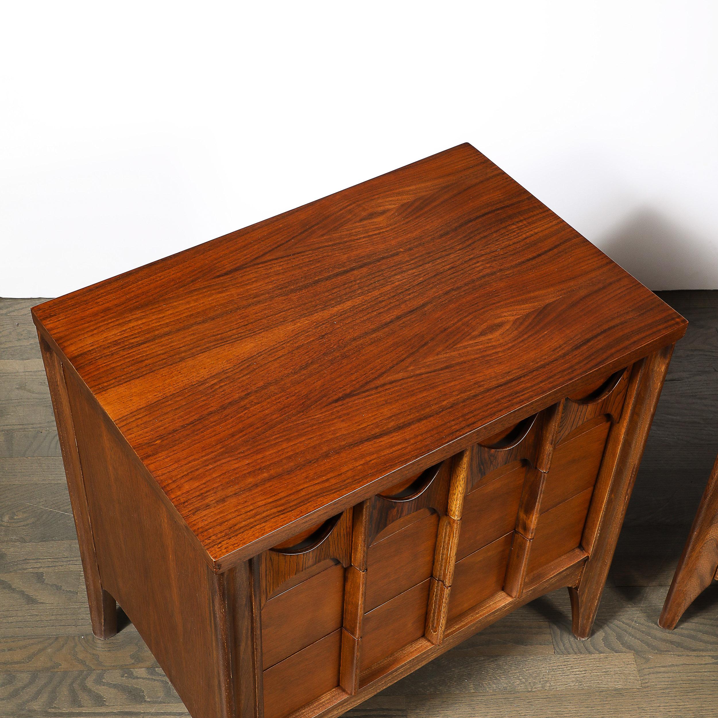 Pair of Mid-Century Perspecta Nightstands W/ Sculptural Front by Kent Coffey For Sale 7