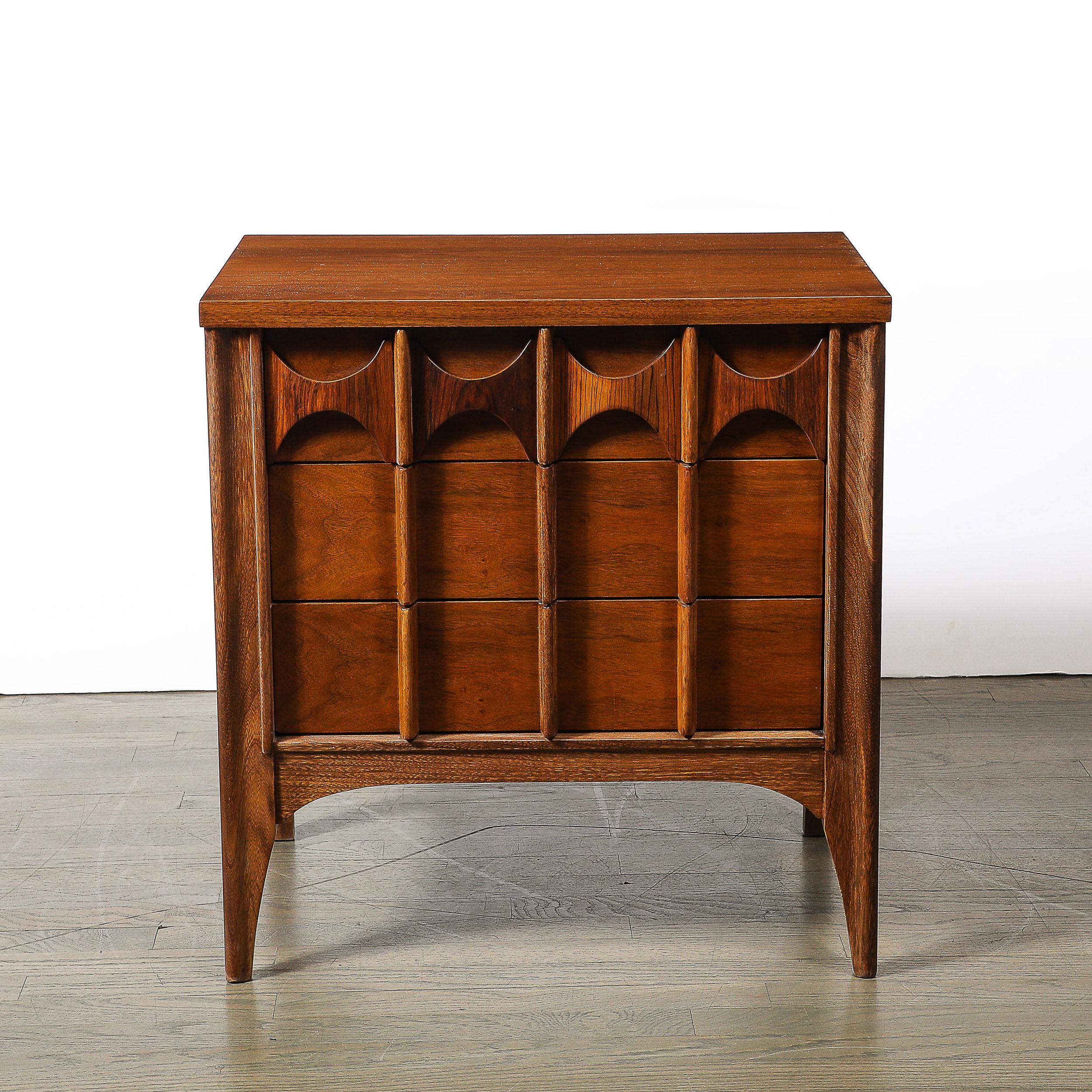 Mid-20th Century Pair of Mid-Century Perspecta Nightstands W/ Sculptural Front by Kent Coffey For Sale