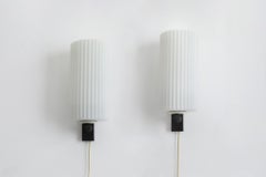 Pair of Mid-Century Wall Mounted Philips Milk Glass Wall Sconces, 1960s