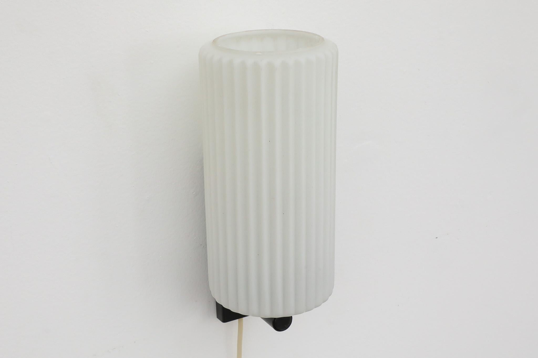 Mid-20th Century Pair of Mid-Century Philips Milk Glass Wall Sconces
