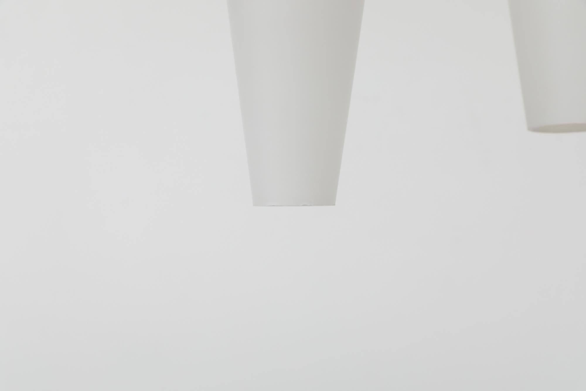 Pair of Mid-Century Philips Opaline Milk Glass Pendants For Sale 1