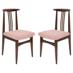Coppia di sedie in bouclé rosa di metà secolo, Design M. Zielinski, Europa, anni '60