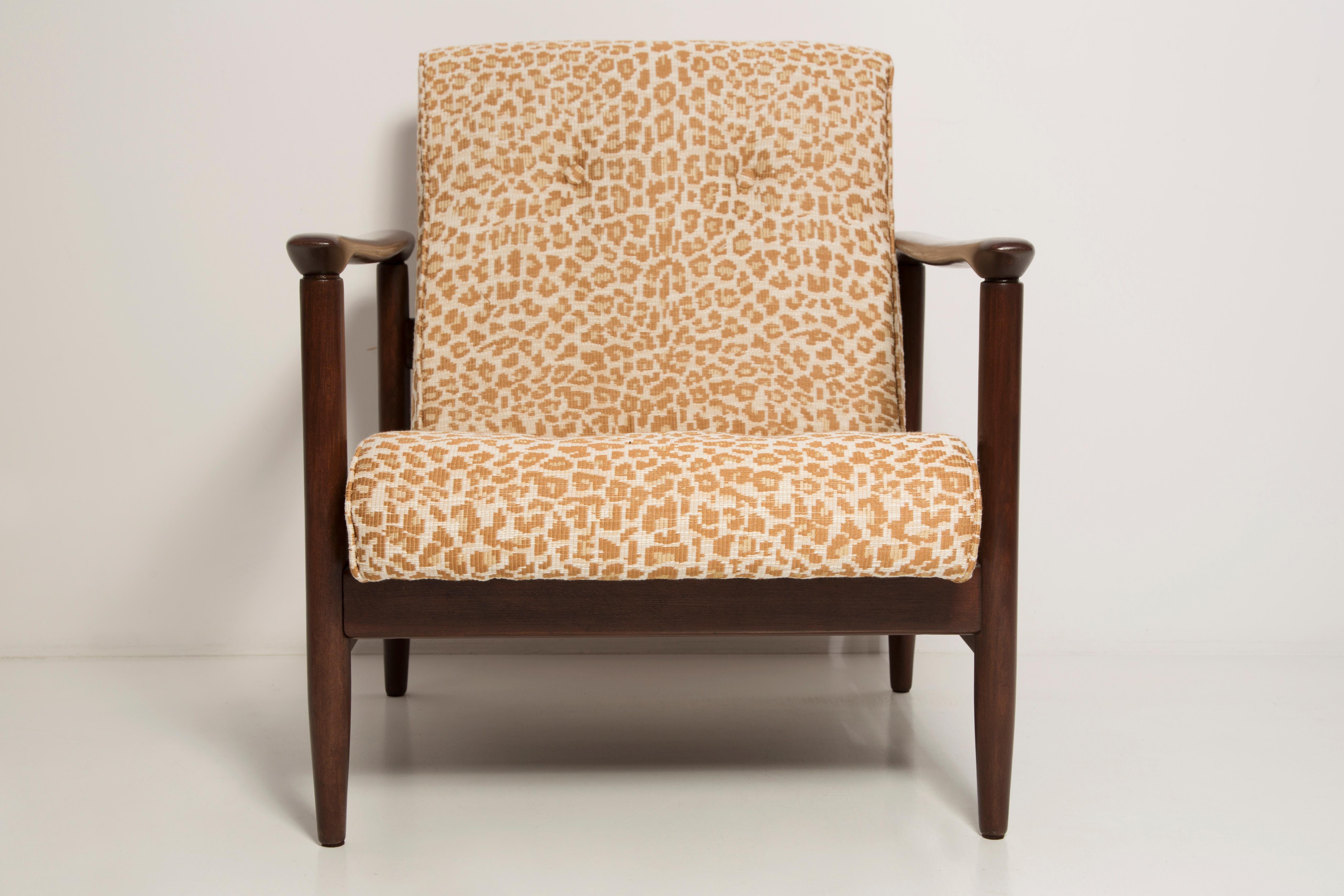 Hand-Crafted Pair of Mid-Century Pixel Leopard Armchairs, GFM 142, Edmund Homa, Europe, 1960s For Sale