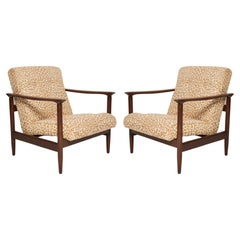 Pair of Mid-Century Pixel Leopard Armchairs, GFM 142, Edmund Homa, Europe, 1960s