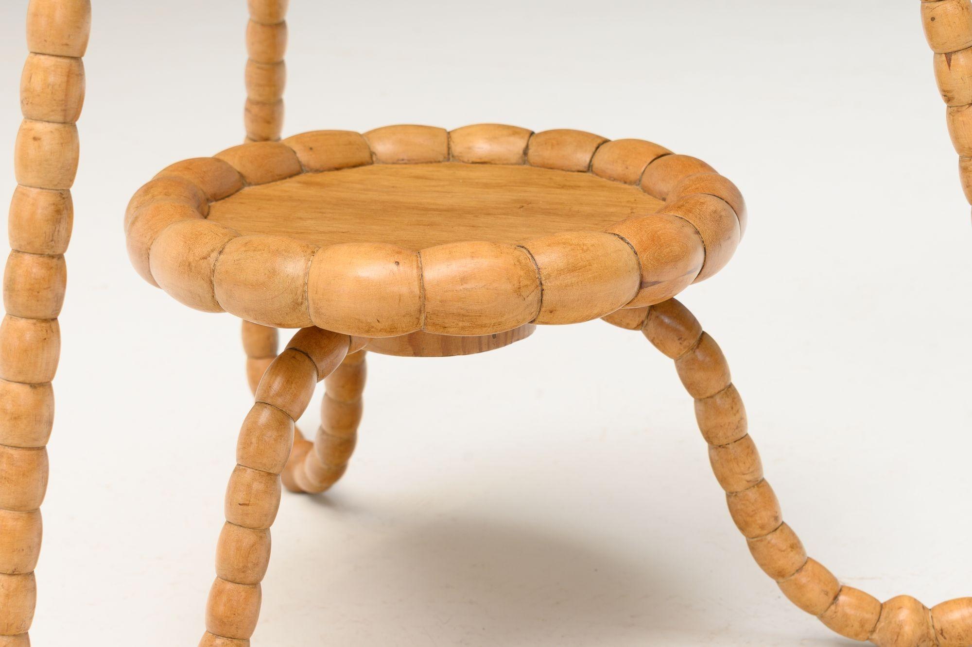Beech Pair of Mid-Century Plant Stands For Sale