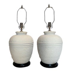 Pair of Midcentury Plaster Table Lamps