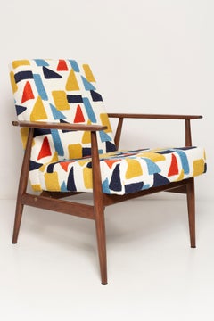 Coppia di poltrone in bouclé bianco Pop Art di metà secolo, H. H. Lis, Polonia, anni '60