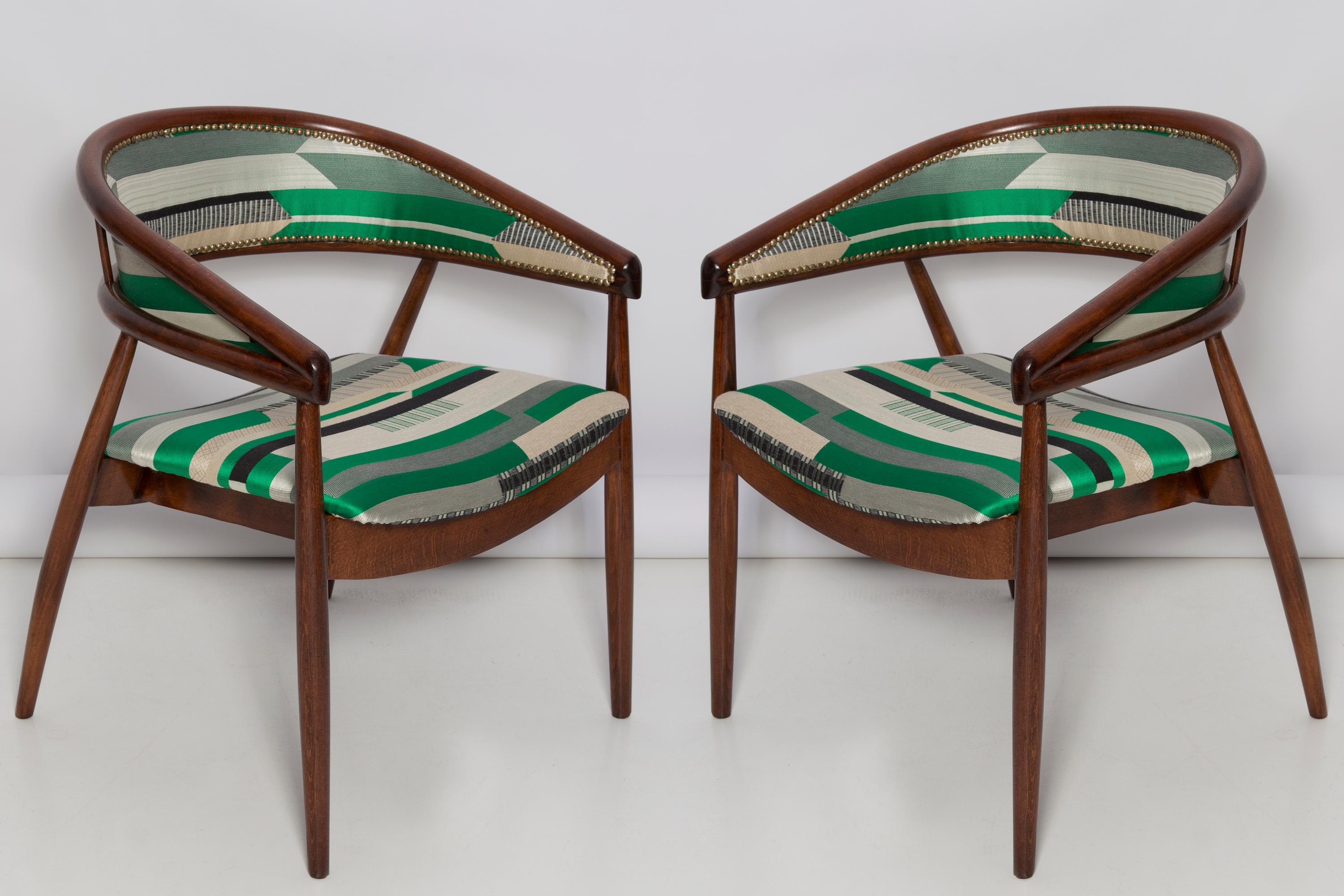 Radomsko B-3300 armchair, circa 1955. They are super-comfortable armchairs made in the 1960s. The armchairs made of bentwood. 
Produced and designed in Poland, Europe. 

Very unique, comfortable and beautiful. Perfect for Minimalist interiors.
The