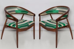 Pair of Mid Century Radomsko B-3300 Armchairs, Babelia Jacquard, 1960s, Europe