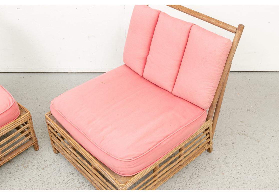Mid-Century Modern Pair of Midcentury Rattan Lounge Chairs