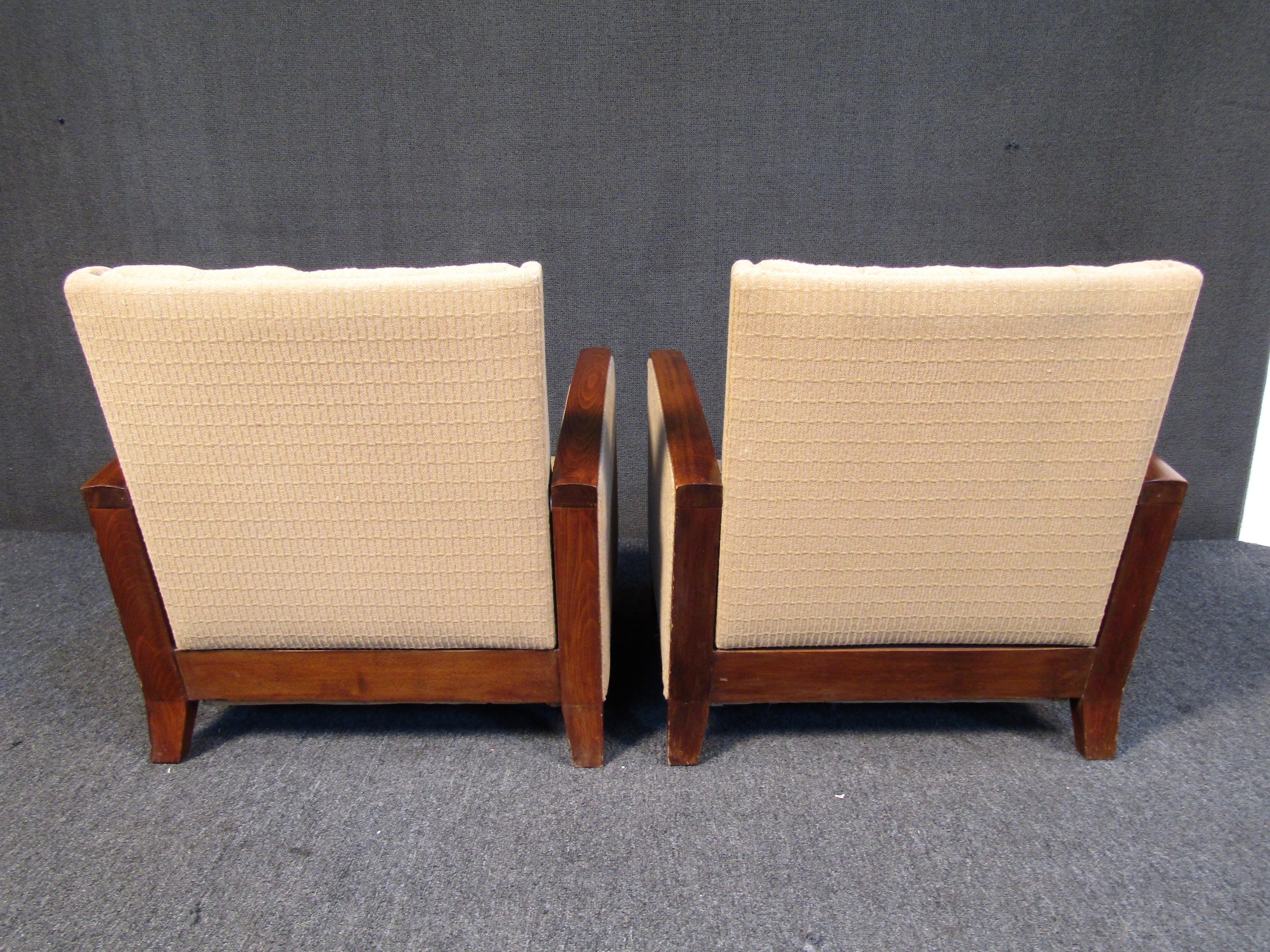 Pair of Mid-Century Reclining Arm Chairs 5