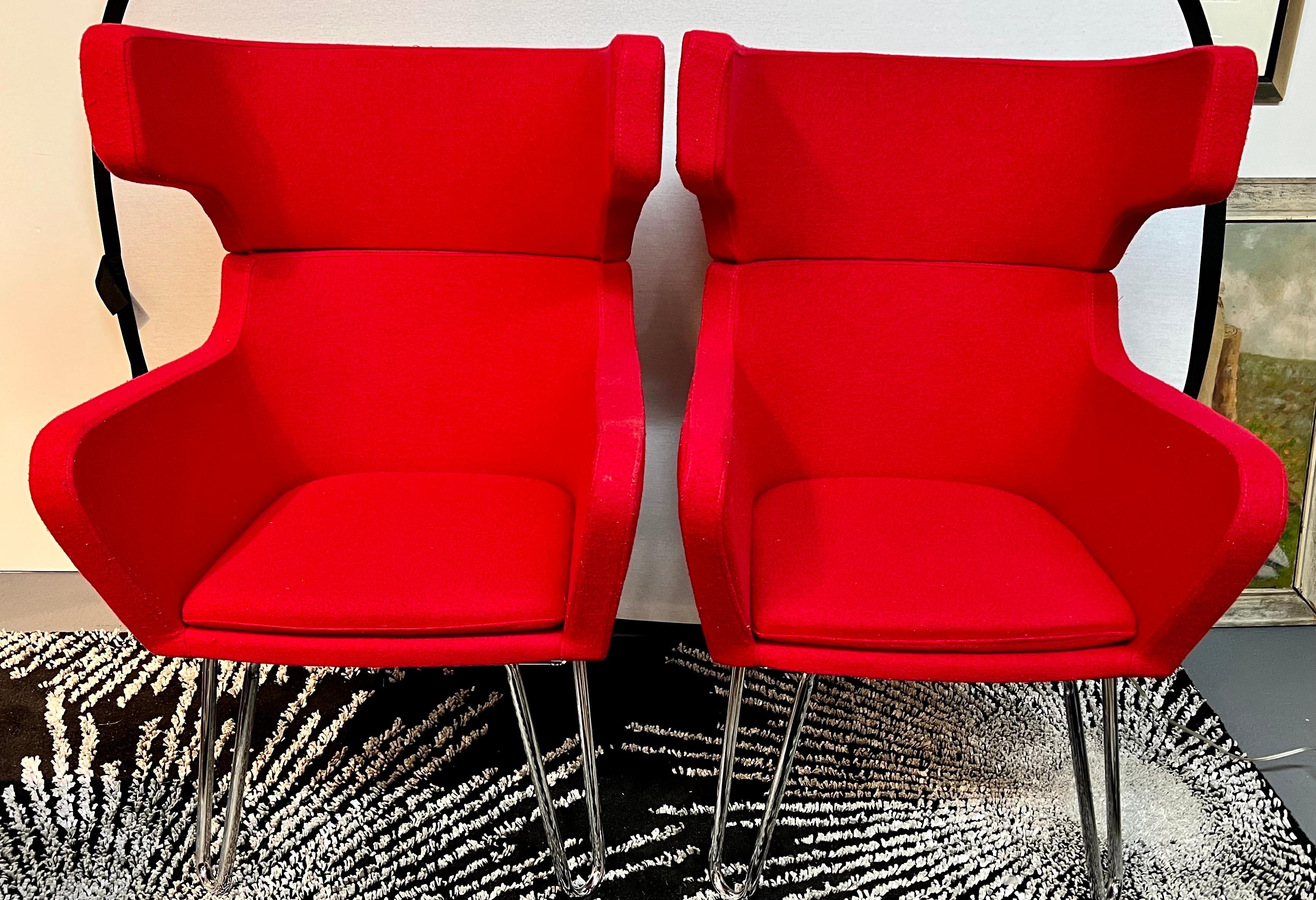 Pair of Mid Century Red Ox Chairs 3