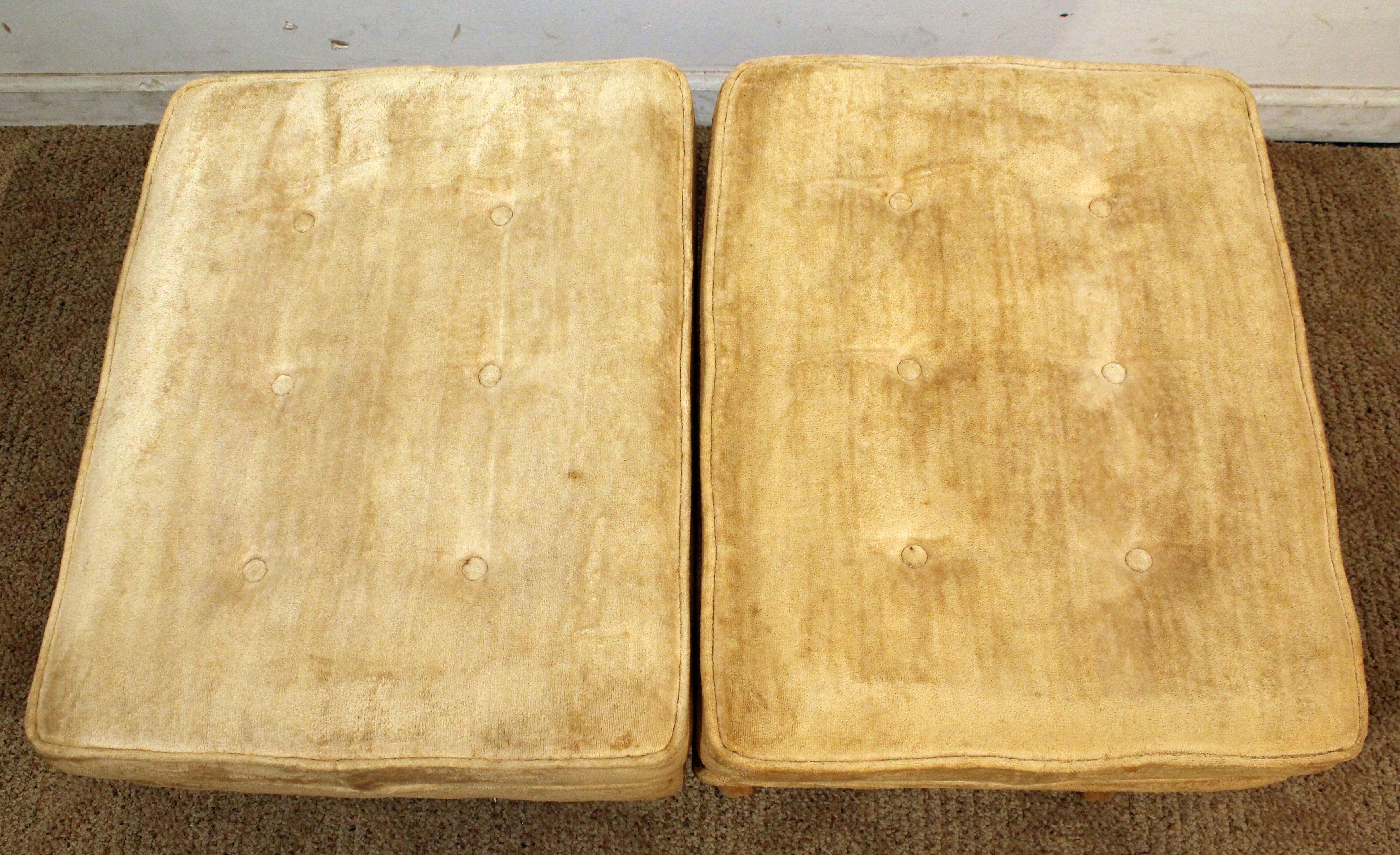 20th Century Pair of Mid-Century Regency American of Martinsville X-Base Ottomans