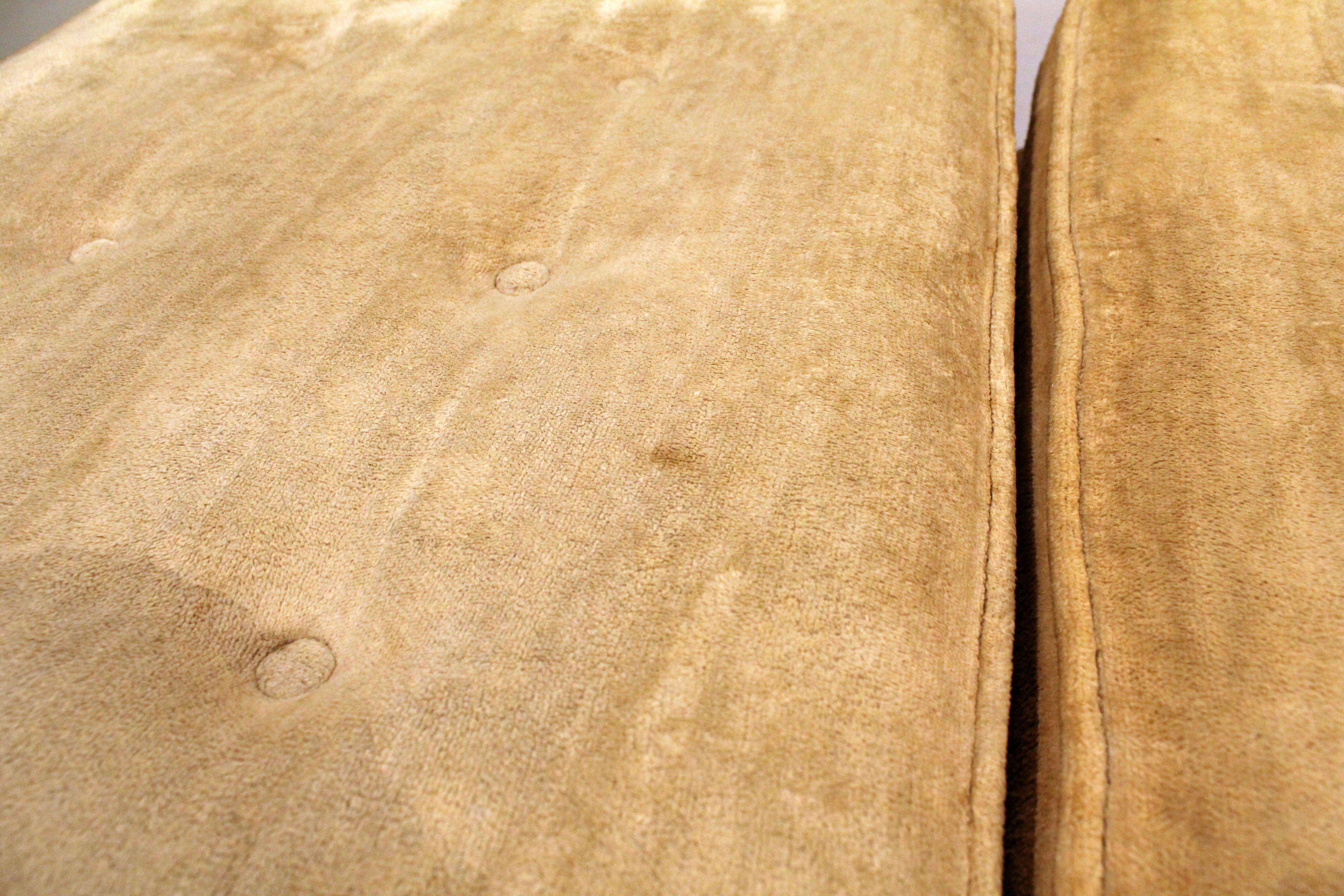 Upholstery Pair of Mid-Century Regency American of Martinsville X-Base Ottomans