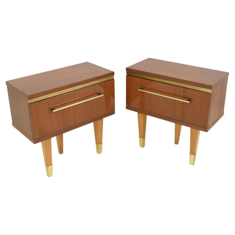 Pair of Midcentury Retro Vintage Nightstands, circa 1960 For Sale at