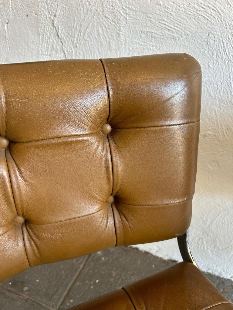 Paar Robert Haussmann für Stendig RH-304 De Sede-Stühle aus der Mitte des Jahrhunderts (Leder) im Angebot