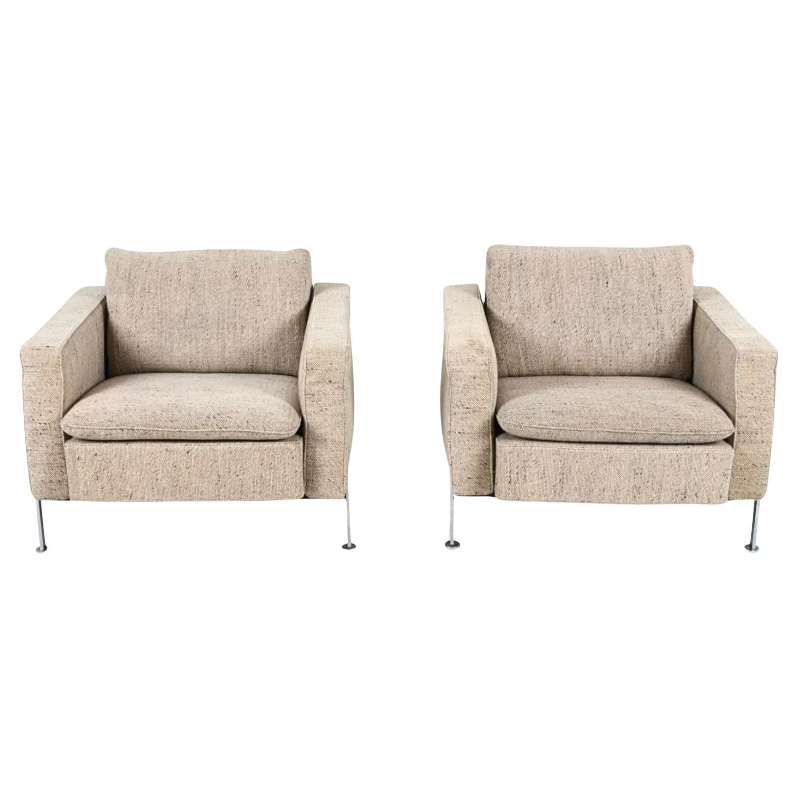 Pair of Mid Century Robert Haussmann Lounge chairs for Stendig De Sede