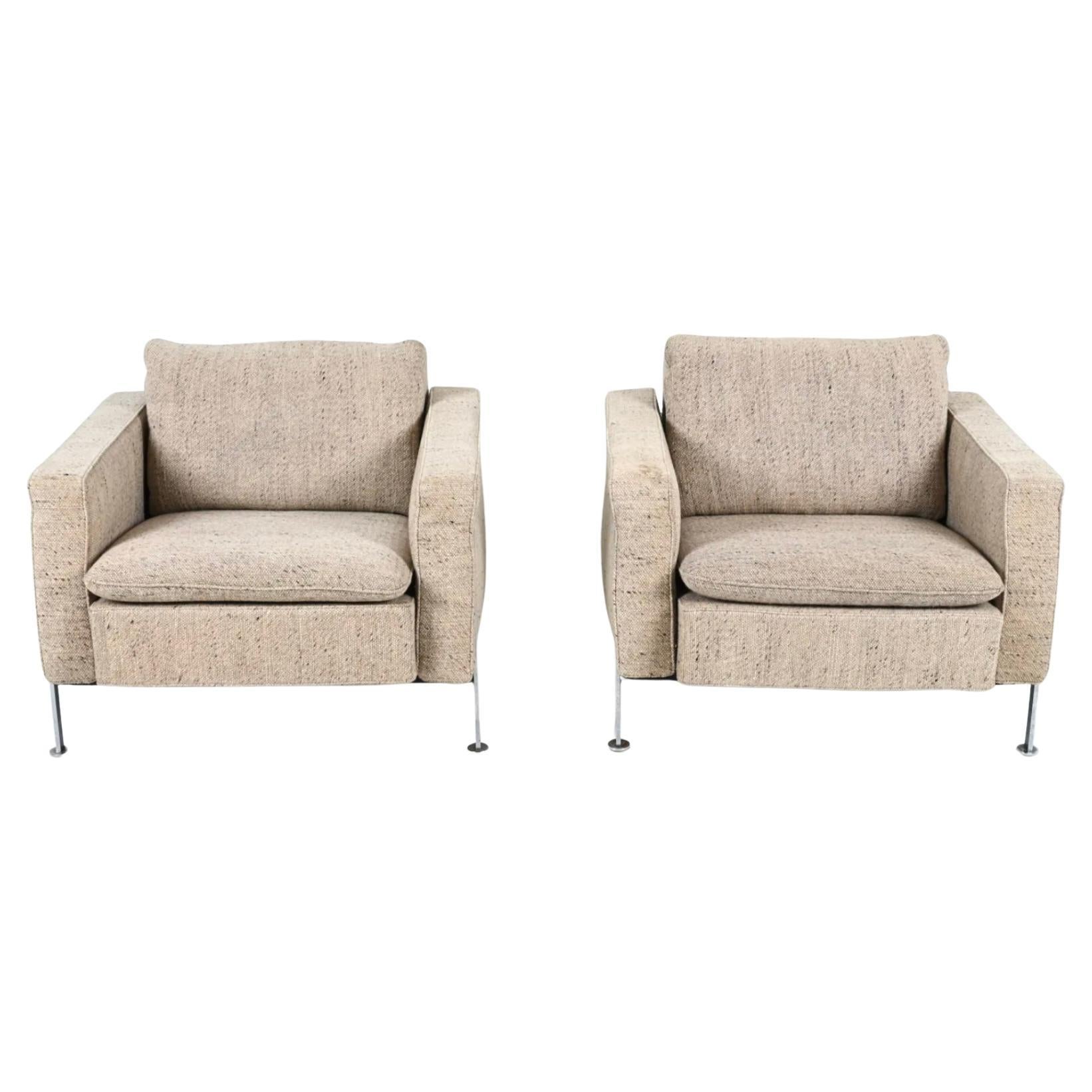 Pair of Mid Century Robert Haussmann Lounge chairs for Stendig De Sede