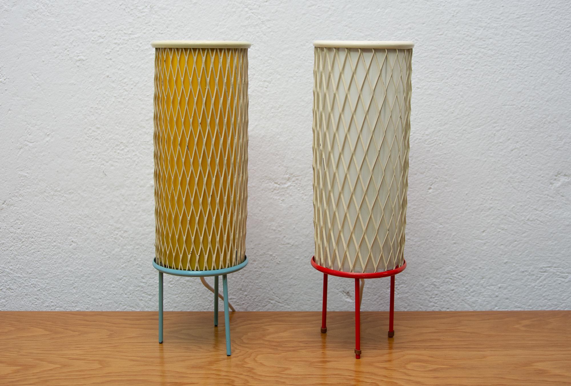 20th Century Pair of Midcentury Rocket Table Lamps by Josef Hůrka for Napako, 1960s, Czech