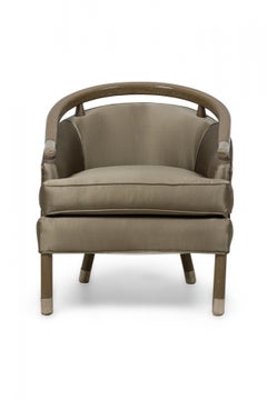 Pair of Midcentury Romweber Limed Oak Club Chairs