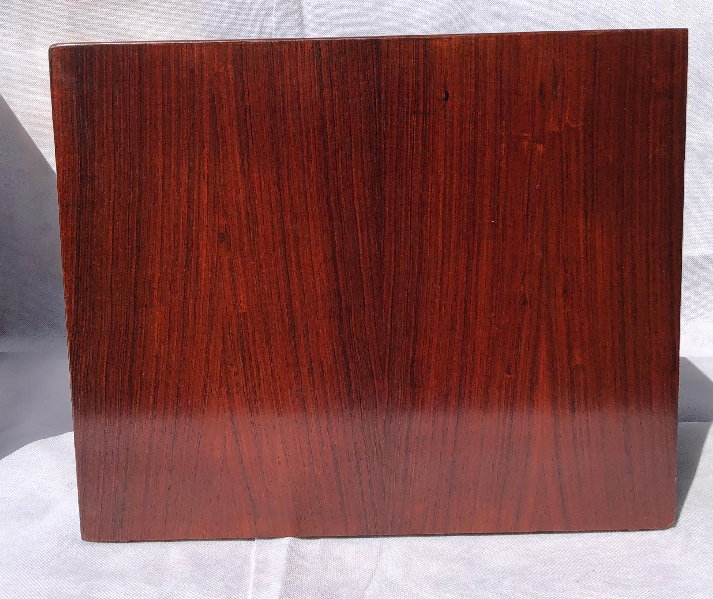 Pair of Mid Century Rosewood Bedside Tables / Cube Nightstands, Danish, 1970s 1