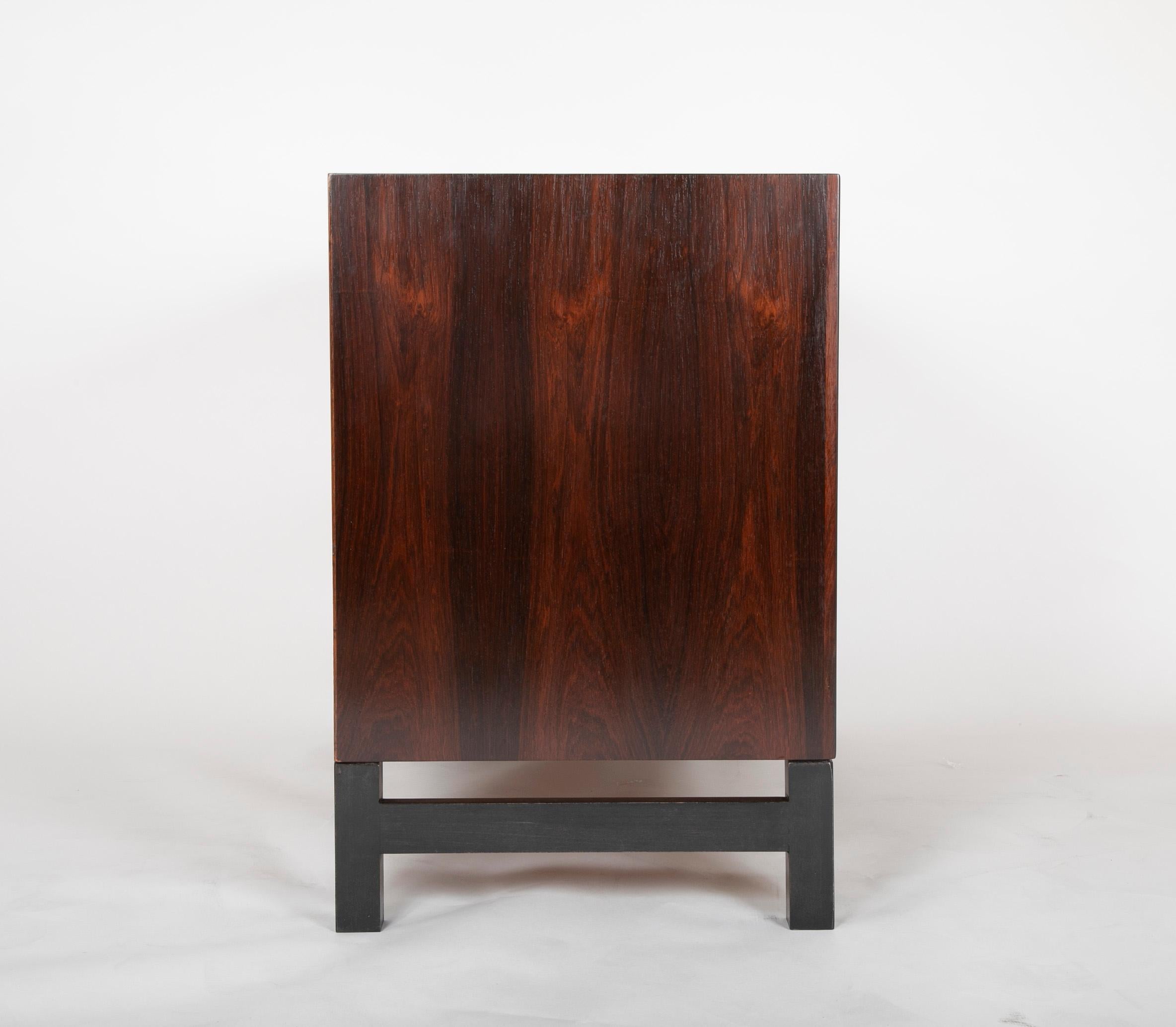 Pair of Midcentury Rosewood Chests on Stands in the Style of Svend Langkilde 8