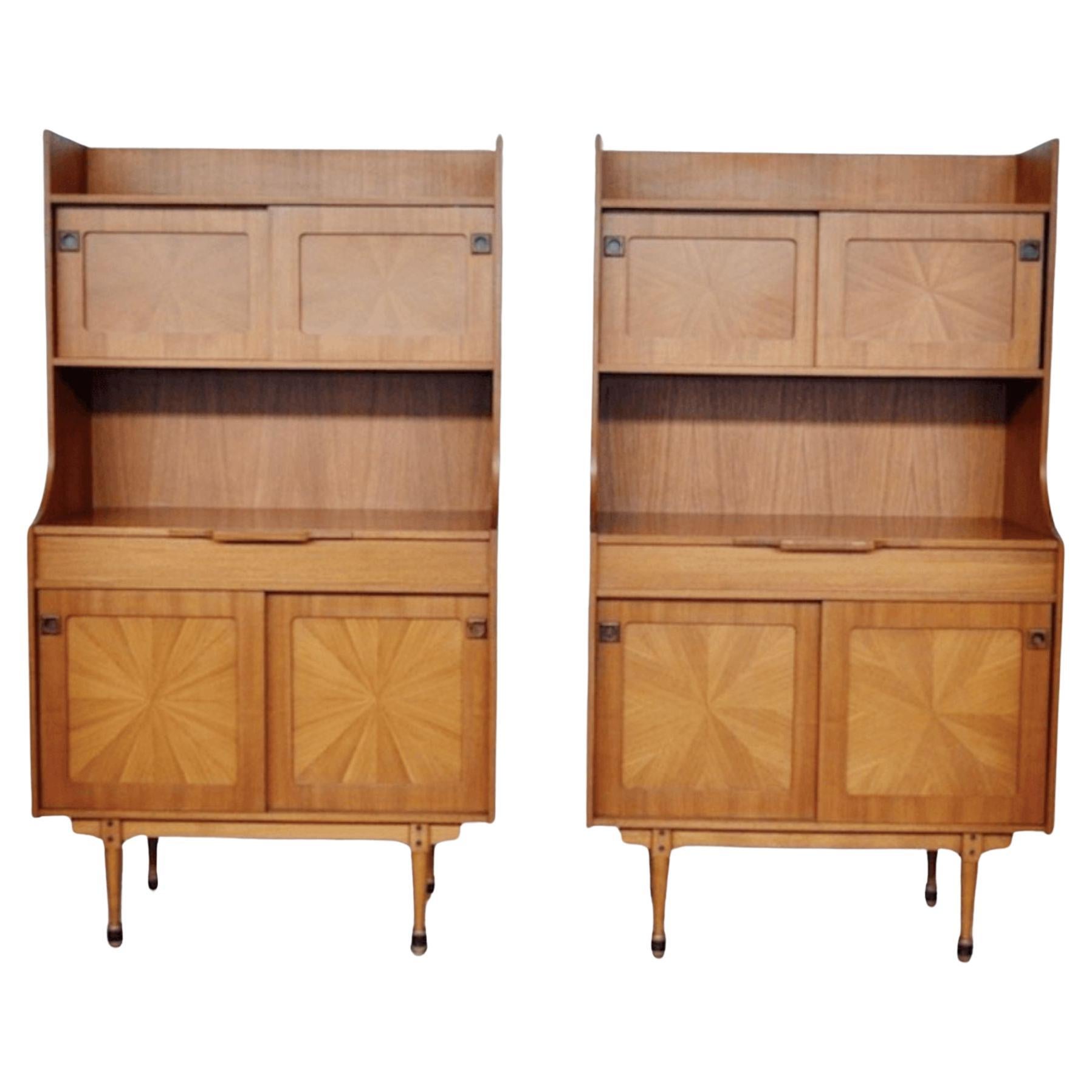 Pair of Mid-Century Rosewood Credenzas with Riser: A Timeless Italian Design Gem