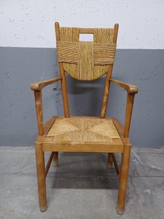 Pair of Mid Century Rush Armchairs
