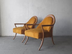 Coppia di sedie da salotto con gambe a sciabola del Mid Century di Widdicomb