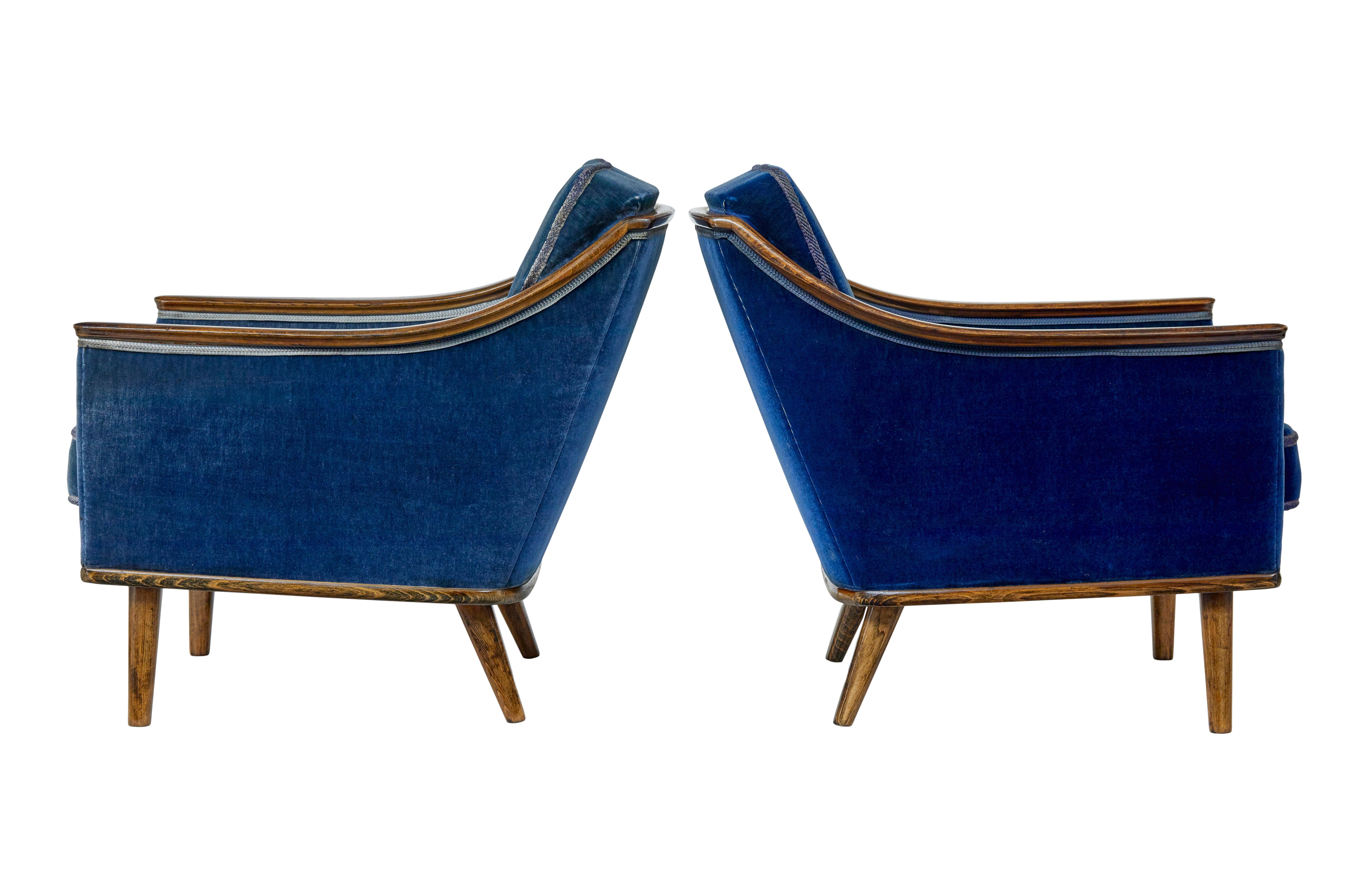 Coppia di poltrone scandinave di metà secolo In condizioni buone in vendita a Debenham, Suffolk