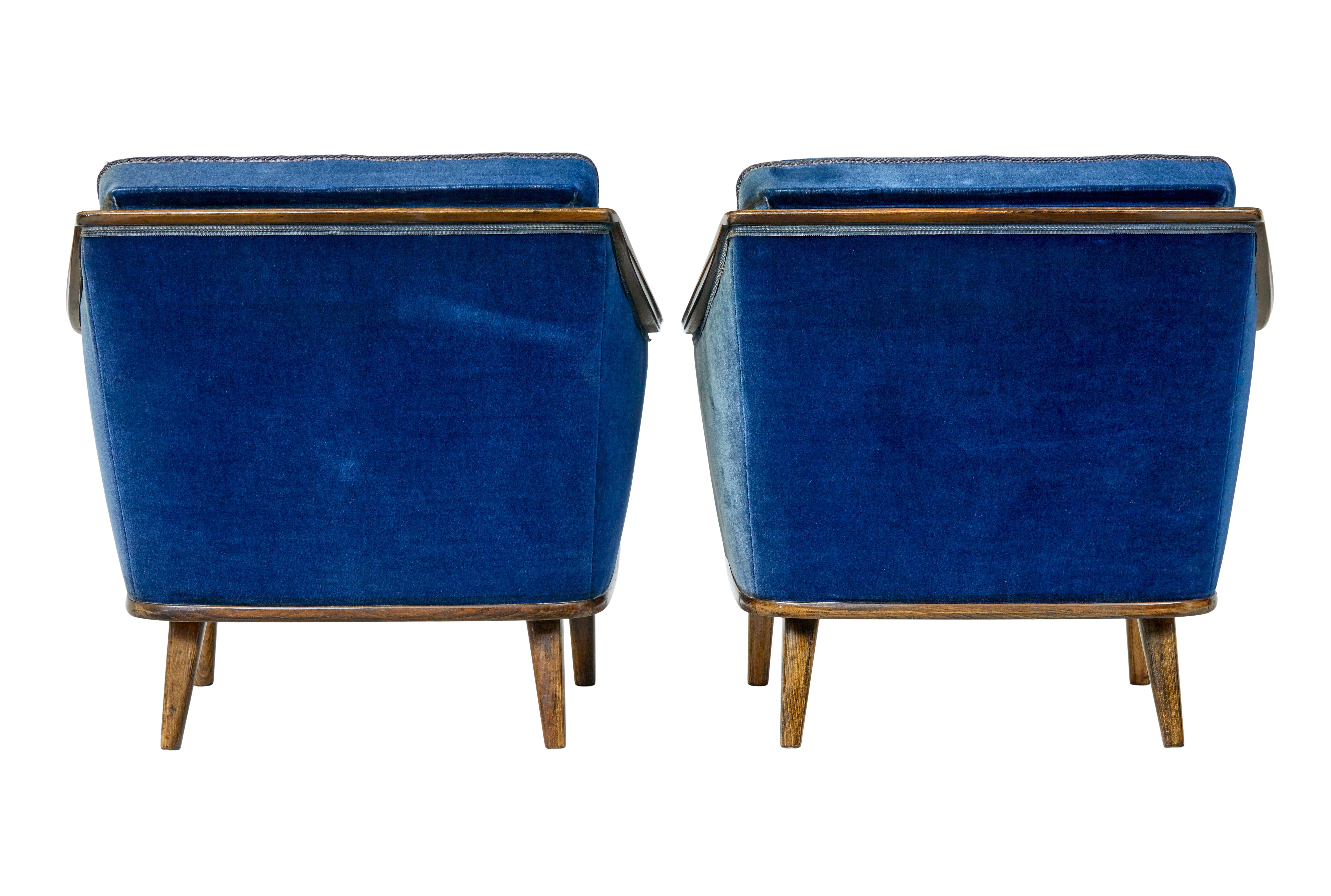 XX secolo Coppia di poltrone scandinave di metà secolo in vendita