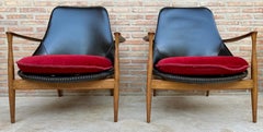 Pair of Mid-Century Scandinavian Armchairs in the Style of Ib Kofod-Larsen, 1950