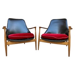 Pair of Mid-Century Scandinavian Armchairs in the Style of Ib Kofod-Larsen, 1950