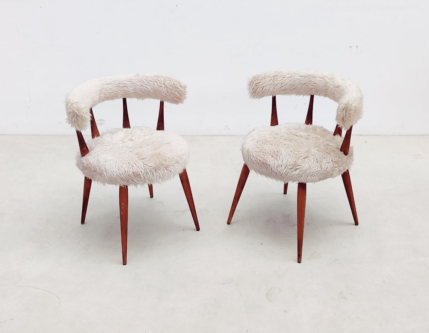 Pair of Mid-Century Scandinavian Cocktail Chairs, 1950s For Sale 5