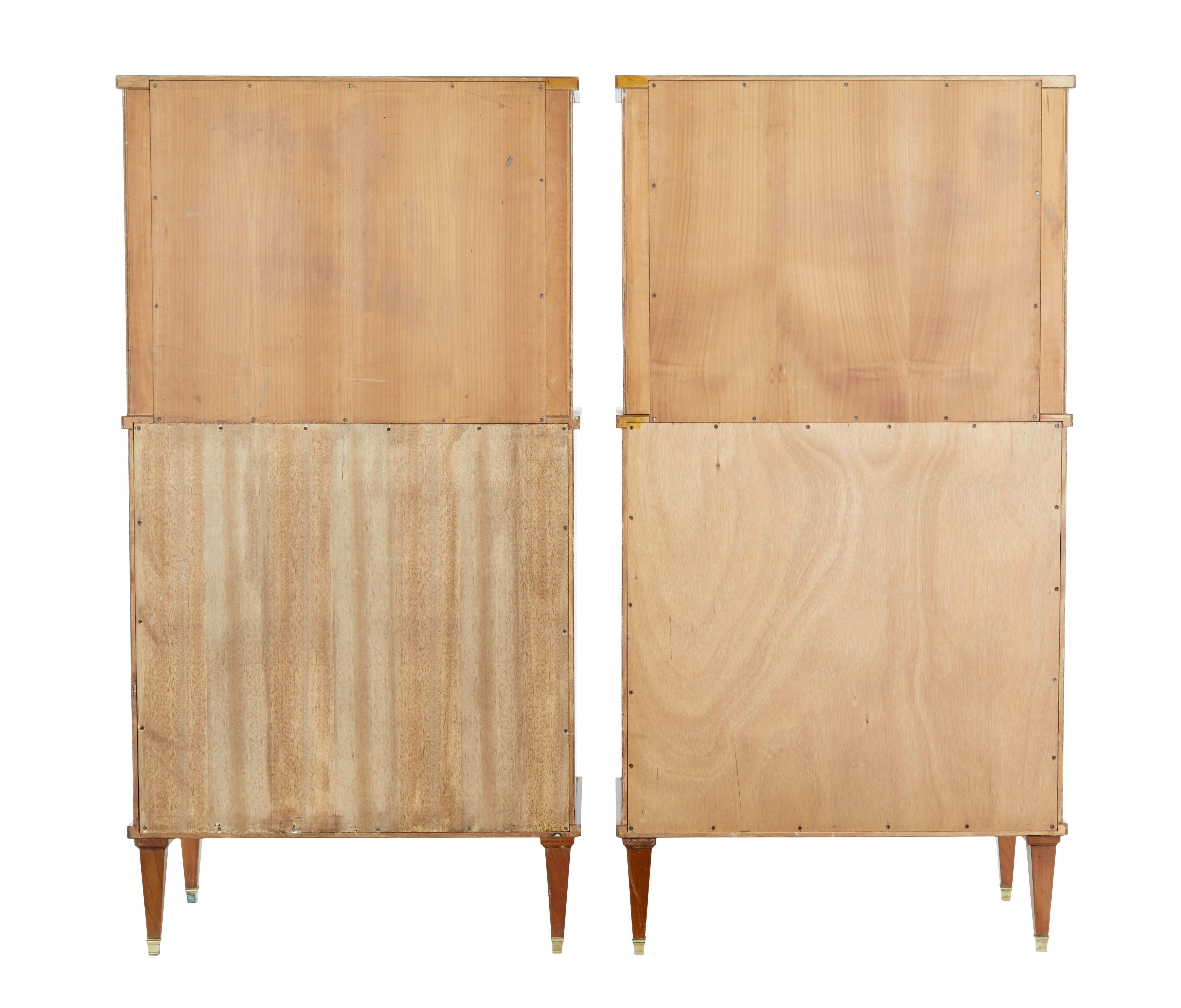 Swedish Pair of mid century Scandinavian elm cabinets For Sale