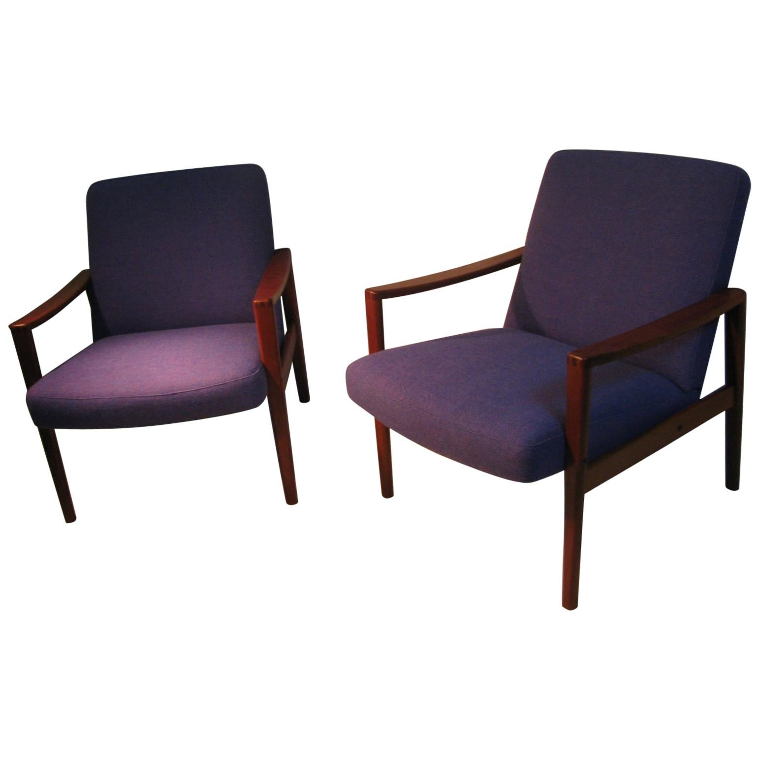 Paire de fauteuils de salon modernes scandinaves du mileu du siècle d'Ulferts, Suède en vente 2
