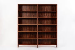 Pair of Mid Century Scandinavian Modern Rosewood Bookcases