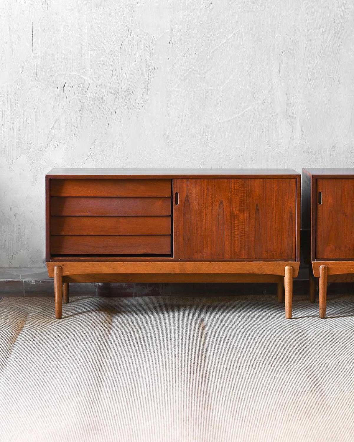 Wood Pair of mid-century scandinavian sideboards For Sale