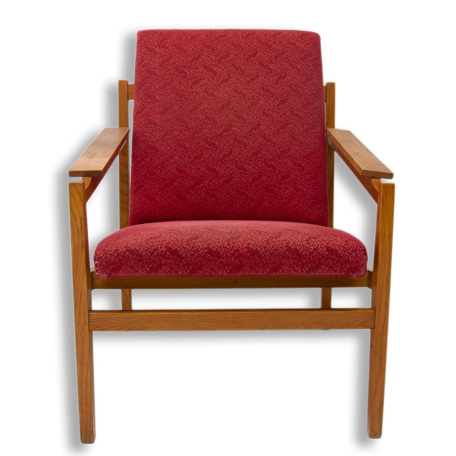 Paar Sessel im skandinavischen Stil aus der Mitte des Jahrhunderts, 1960er Jahre (Stoff) im Angebot