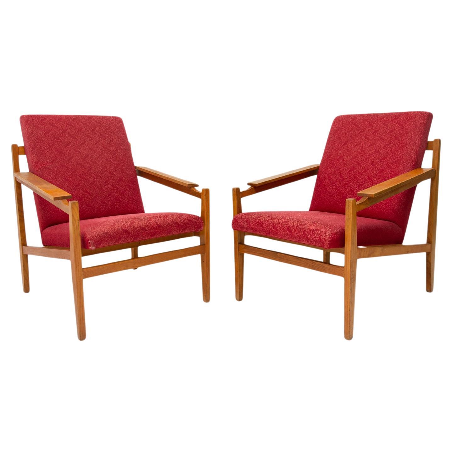 Pair of mid century Scandinavian style armchairs, 1960´s For Sale