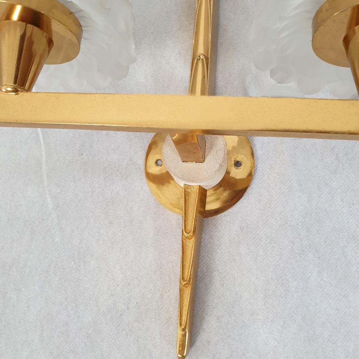 Pair of Mid Century sconces, France 3