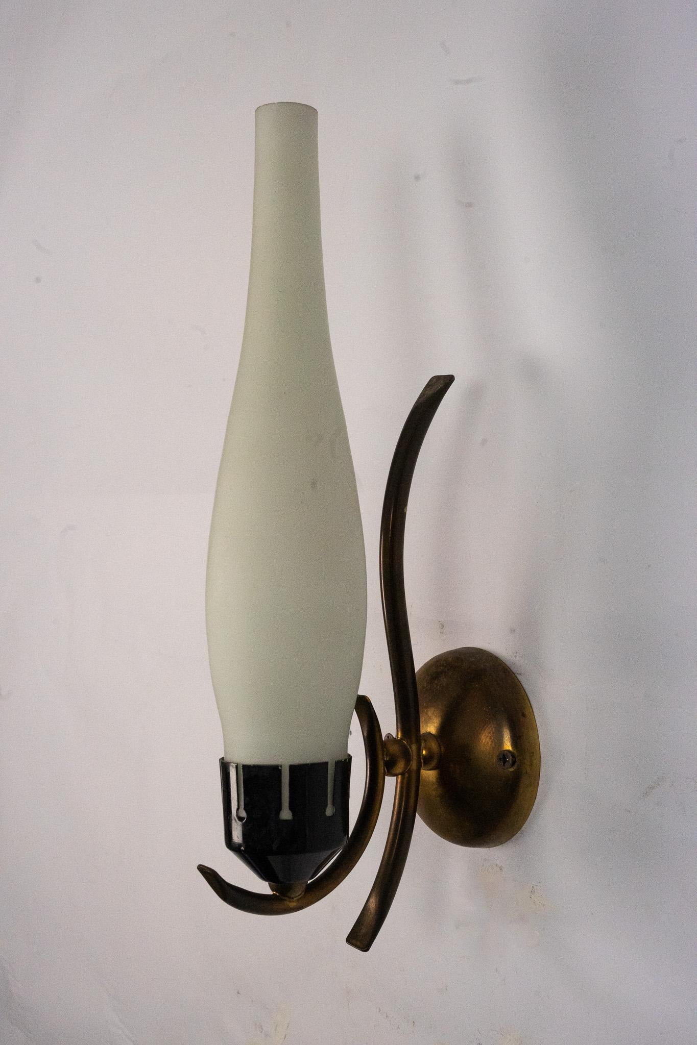 20th Century Pair of Mid-Century sconces in Arredoluce manner. Italy 1950s For Sale
