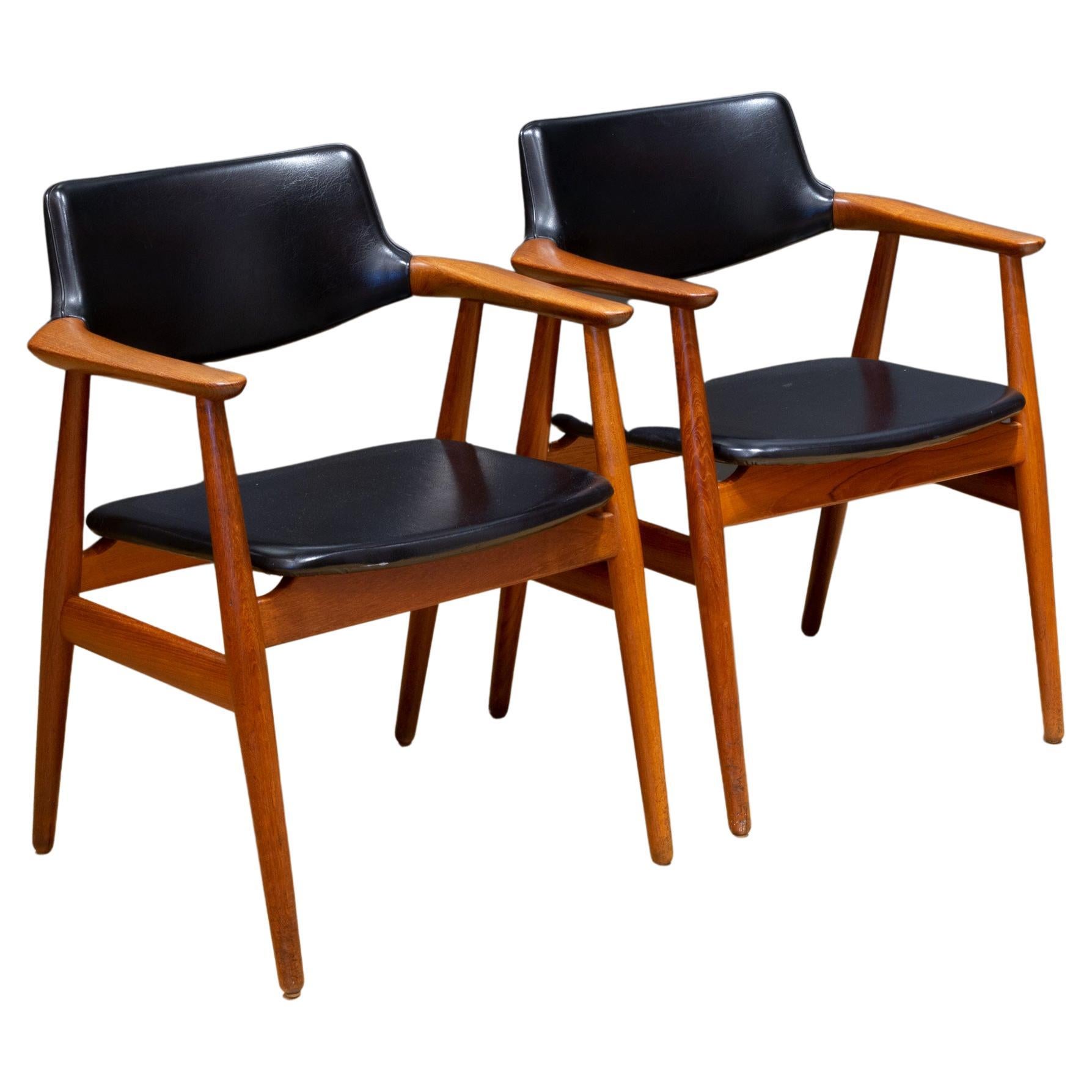Midcentury Sculpted Teak Armchairs, circa 1960-May sell separately  For Sale
