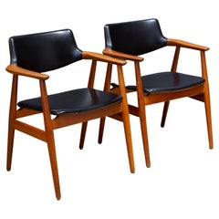 Midcentury Sculpted Teak Armchairs, circa 1960-May sell separately 