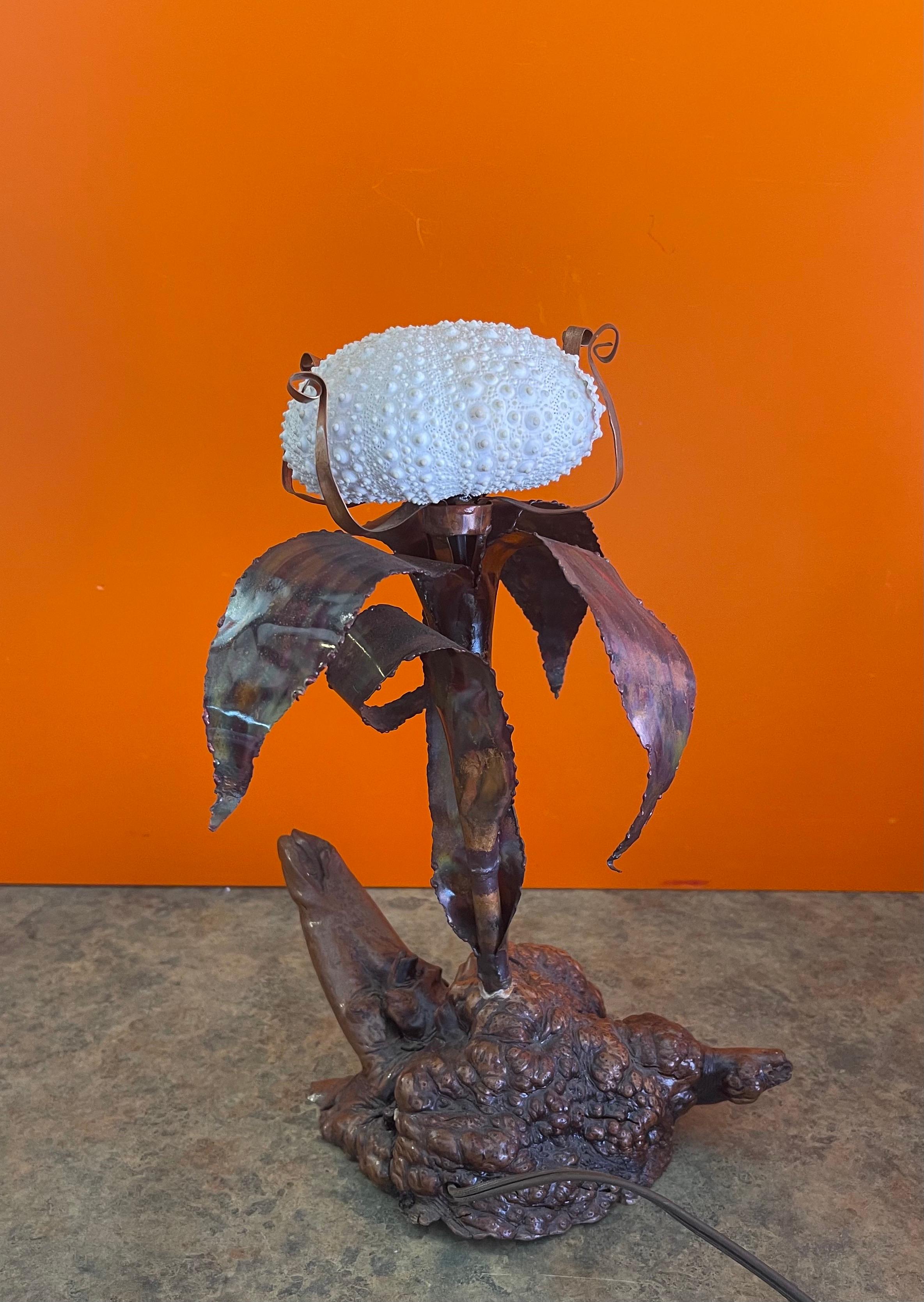 Pair of Mid-Century Sculptural Sea Urchin Table Lamps by Curtis Jere 3