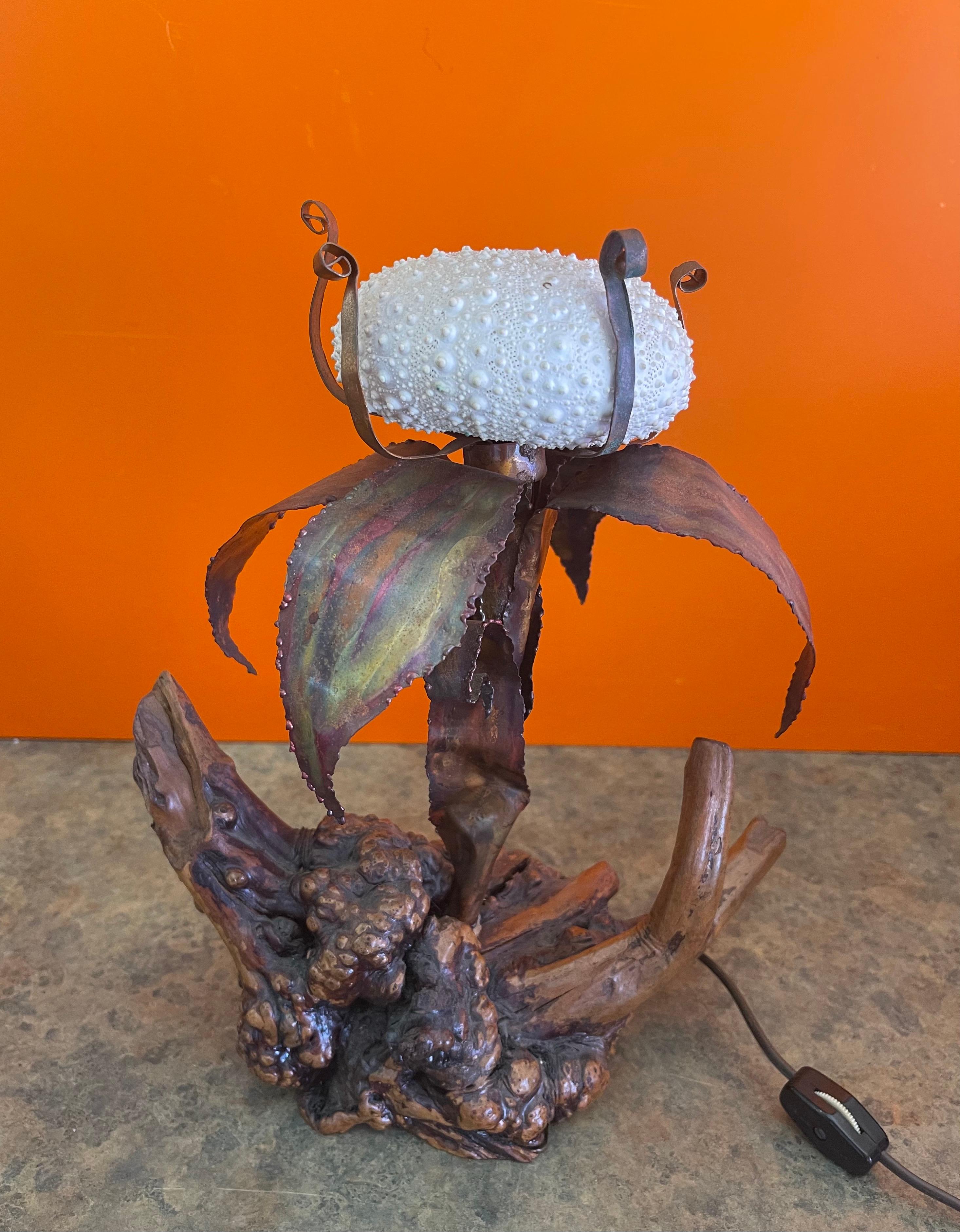 Pair of Mid-Century Sculptural Sea Urchin Table Lamps by Curtis Jere 4