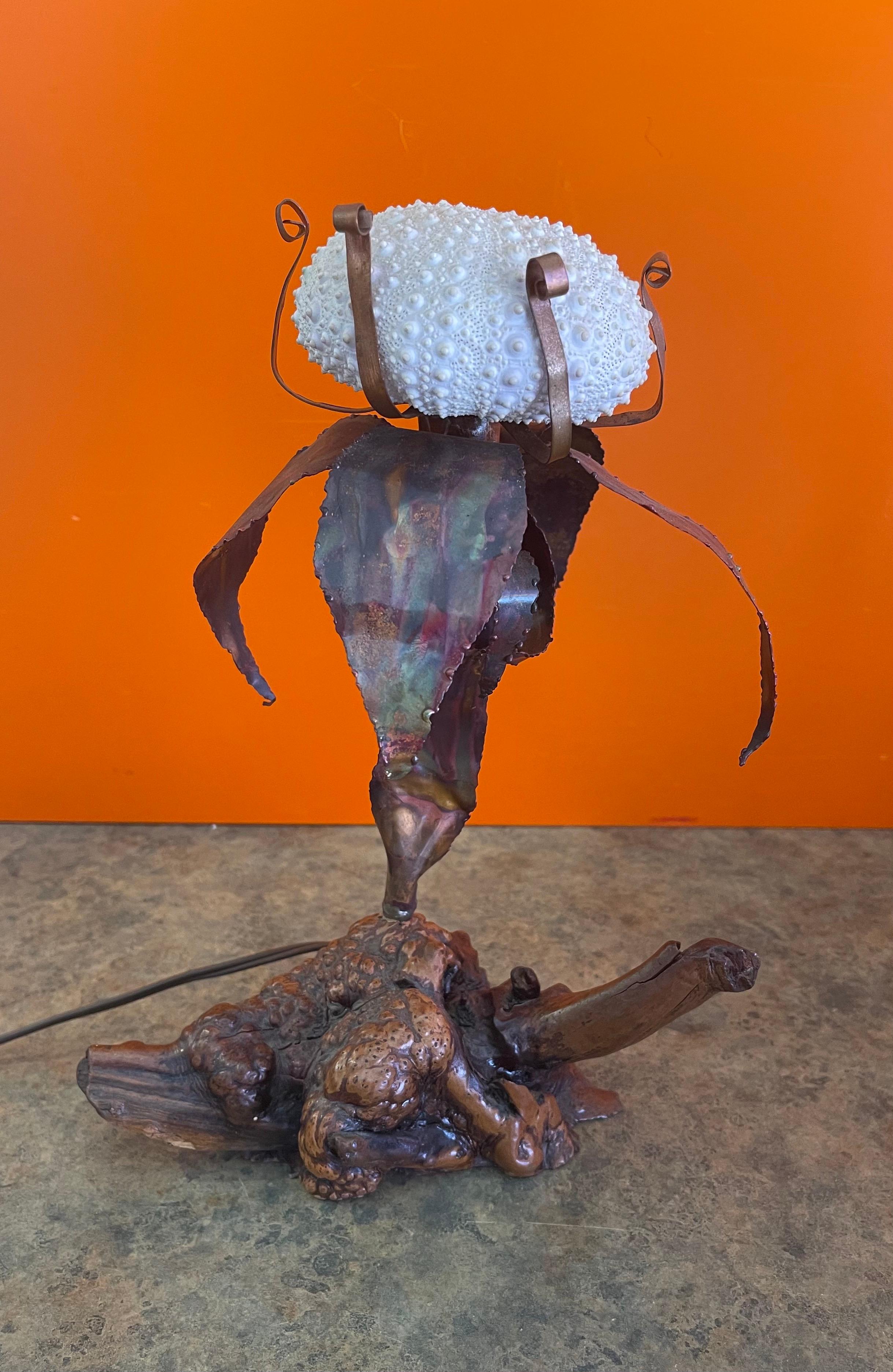 Pair of Mid-Century Sculptural Sea Urchin Table Lamps by Curtis Jere 5