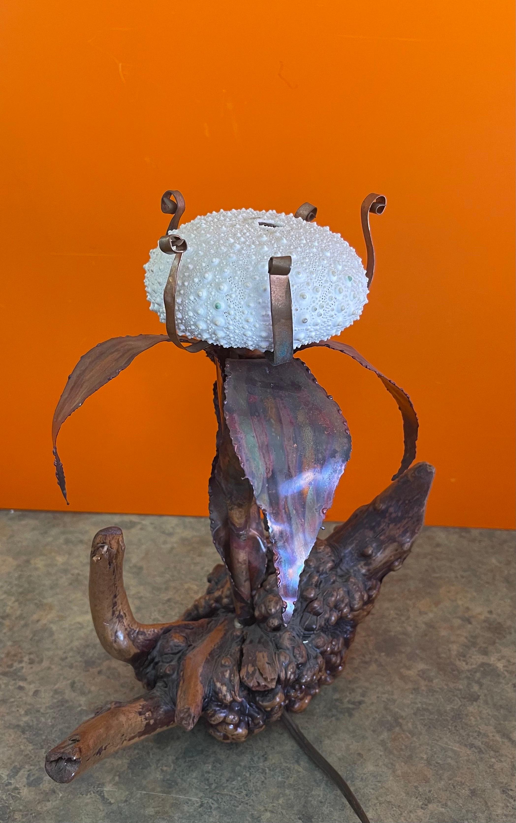 Pair of Mid-Century Sculptural Sea Urchin Table Lamps by Curtis Jere 7